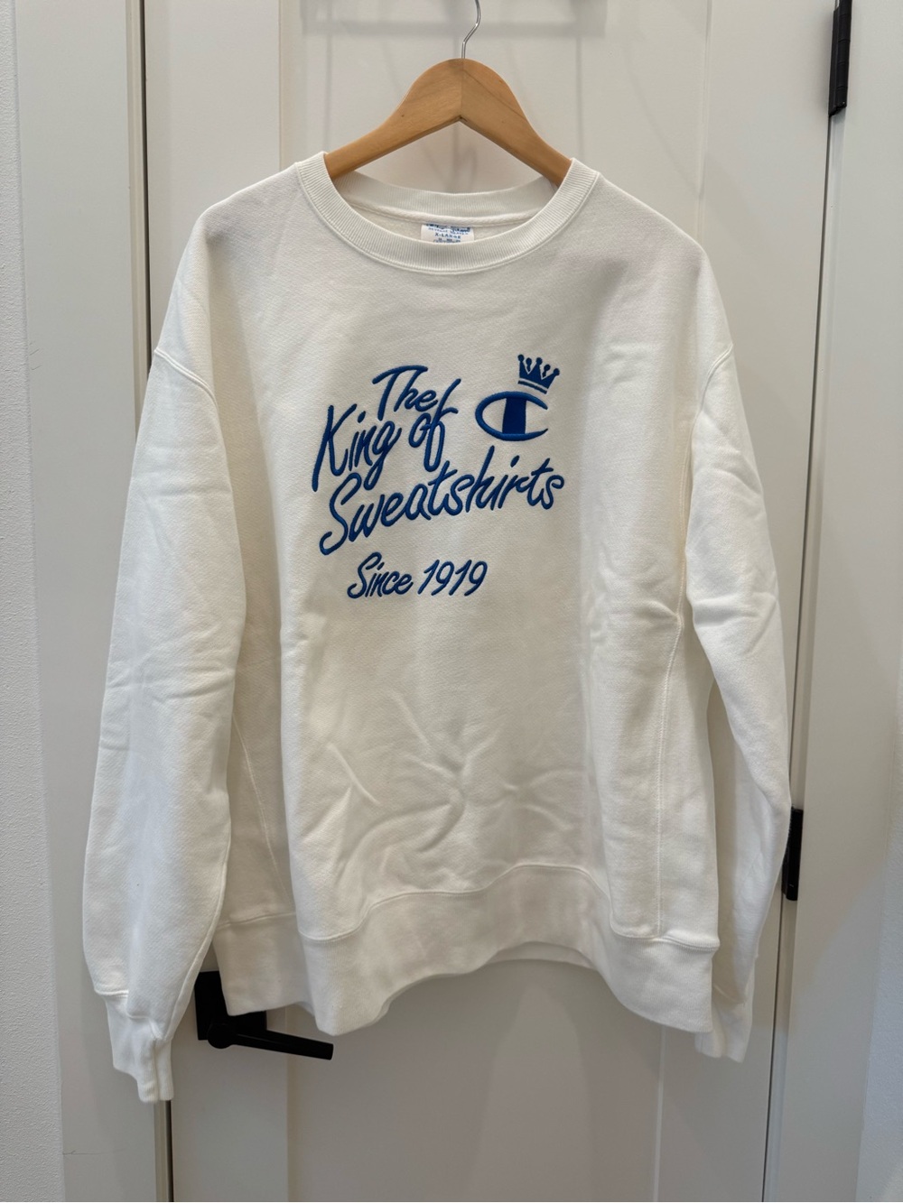 Champion White 'The King of Sweatshirts' Crewneck Sweatshirt XL